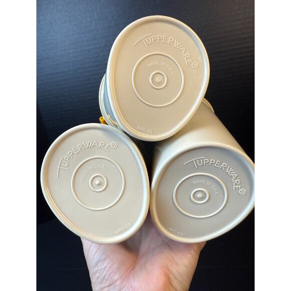 Vtg Tupperware Pump Dispensers Condiments Ketchup Mayo Mustard Set Of 3 *READ - Picture 7 of 12